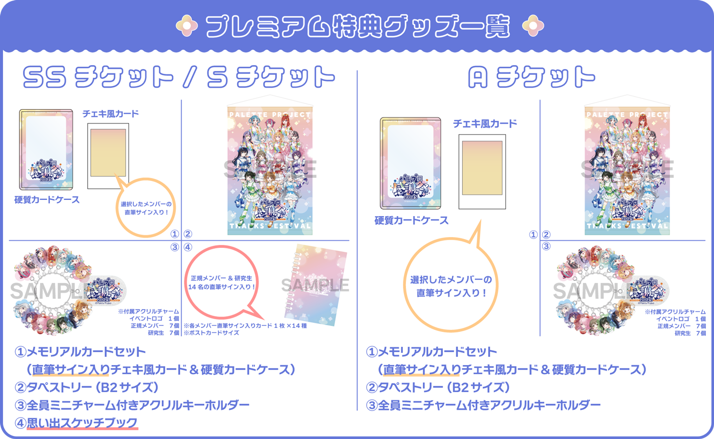 プレミアム特典グッズ一覧